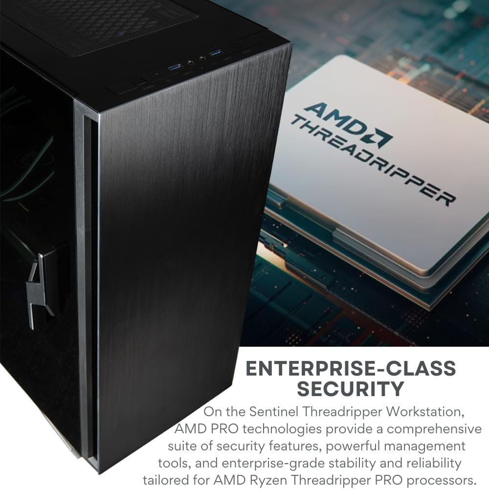 Threadripper PRO 7985WX 64-Core Workstation Desktop PC with RTX 5080 16GB. 256GB RAM. 4TB SSD+3TB HDD. W11P (High Performance Computer for Gen AI. AR. ML. CAD. Deep Learning. 3D Modeling & Rendering) - Image 3