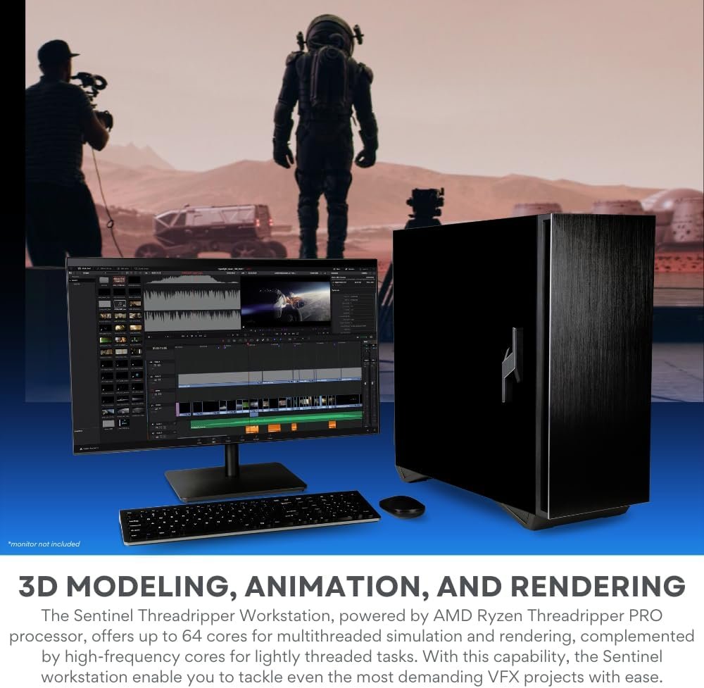 Threadripper PRO 7985WX 64-Core Workstation Desktop PC with RTX 5080 16GB. 256GB RAM. 4TB SSD+3TB HDD. W11P (High Performance Computer for Gen AI. AR. ML. CAD. Deep Learning. 3D Modeling & Rendering) - Image 7