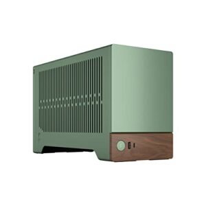 Fractal Design Terra Jade - Wooden Walnut Front Panel - Small Size - Mini ITX Gaming Case - PCIe 4.0 Divider - USB Type-C - Anodic Aluminum Panel