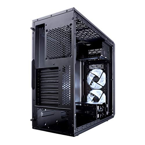 Fractal Design Focus G - Mid-Tower Computer Case - ATX - High Airflow - 2X Fractal Design Silent LL Series 120mm White LED Fans - USB 3.0 - Window Panel - Black - Image 5