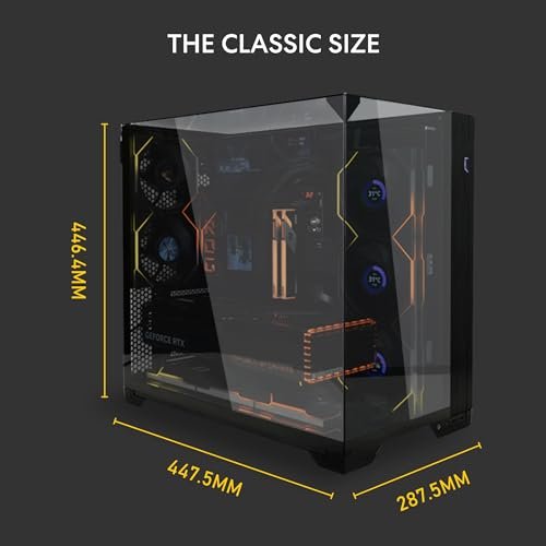 Lianli O11 Visual Compact Black Steel Tempered Glass ATX Mid-Tower Computer Case Back Connector Bracket - O11VPX - Image 3