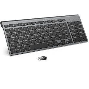 XVX Women's S-K80 75% Color Multimedia Display Mechanical Gaming Keyboard. Wireless Keyboard. J JOYACCESS 2.4G Ultra-Thin Compact Wireless Keyboard with Notebook Computer Digital Keyboard. Computer. PC (Black and Gray)