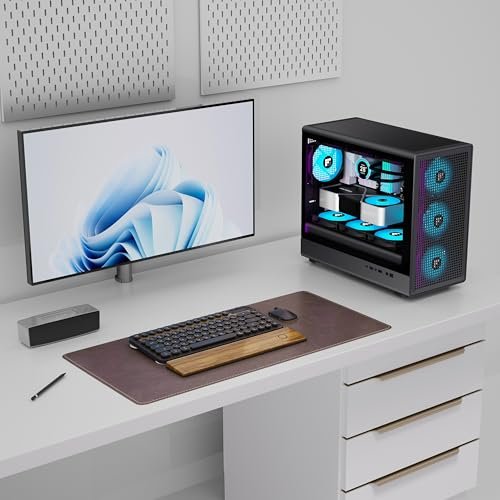 FOIFKIN X01 Computer Case - Pre-installed 3 ARGB PWM fans. MicroATX gaming PC case. Top supports 360mm cooler with C-shaped square grid design. Removable glass side panel. Black. FOIFKIN - Image 5