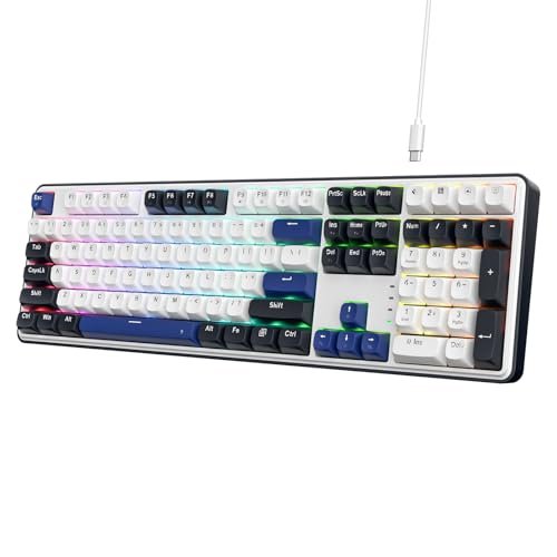 Redragon K689 Wired Pad RGB Gaming Keyboard. 108-key mechanical keyboard with extra 4 hotkeys. Upgraded hot-swap sockets. 3-layer noise reduction. Mixed color keycaps. Custom linear switches