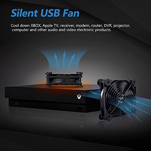 SCCCF Silent 120mm USB Fan. 5V USB Portable Cooling Fan for Flat Panel TV Receiver Router DVR Playstation Xbox Computer Cabinet Cooler - Image 2