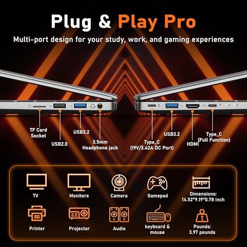 2025 Gaming Laptop 16-inch Laptop with AMD Ryzen 7 5825U Processor. 16GB Address 4. 1T SSD. Full HD Display 1920*1080P. Windows 11 Pro. WiFi 6. Backlit Keyboard HDMI. Students. Office. Business - Image 7