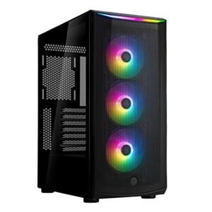 Silverstone Technology FARA 512Z high airflow ATX mid-tower chassis with dual radiator brackets and ARGB lighting. SST-FA512Z-BG