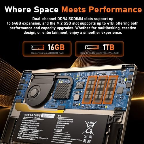 2025 Gaming Laptop 16-inch Laptop with AMD Ryzen 7 5825U Processor. 16GB Address 4. 1T SSD. Full HD Display 1920*1080P. Windows 11 Pro. WiFi 6. Backlit Keyboard HDMI. Students. Office. Business - Image 4