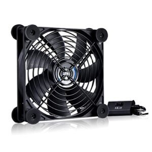 SCCCF Silent 120mm USB Fan. 5V USB Portable Cooling Fan for Flat Panel TV Receiver Router DVR Playstation Xbox Computer Cabinet Cooler