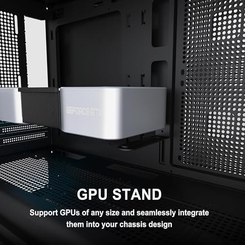 FOIFKIN X01 Computer Case - Pre-installed 3 ARGB PWM fans. MicroATX gaming PC case. Top supports 360mm cooler with C-shaped square grid design. Removable glass side panel. Black. FOIFKIN - Image 7