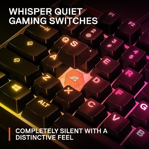 SteelSeries Apex 3 TKL RGB Gaming Keyboard Keyless Compact Watch Factory-8-Zone RGB Lighting IP32 Waterproof Dustproof Silent Gaming Switches Gaming-Grade Anti-Ghosting. Black 12167 - Image 4